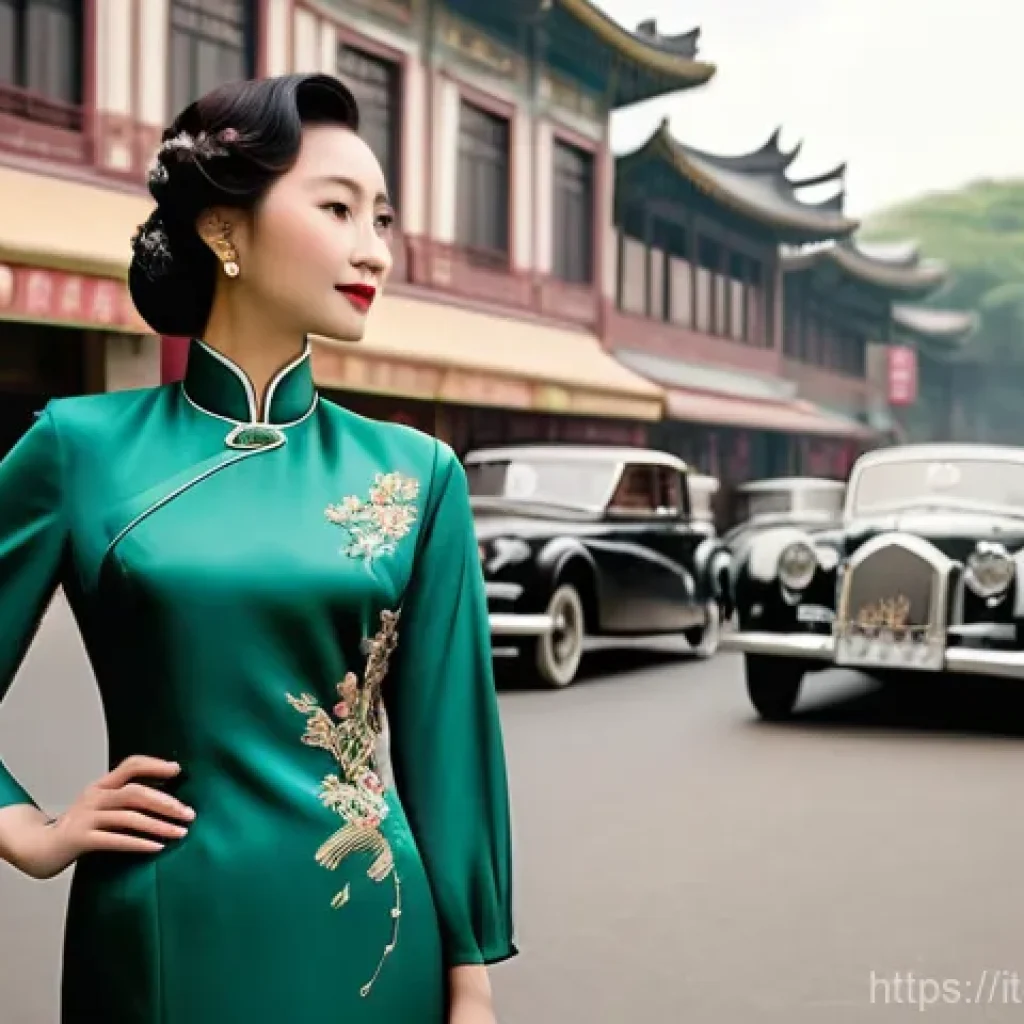중국의 유명한 전통 의상 치파오 - **Prompt for "Classic Shanghai Elegance"**:
"A graceful Chinese woman in her late 20s, exuding t...