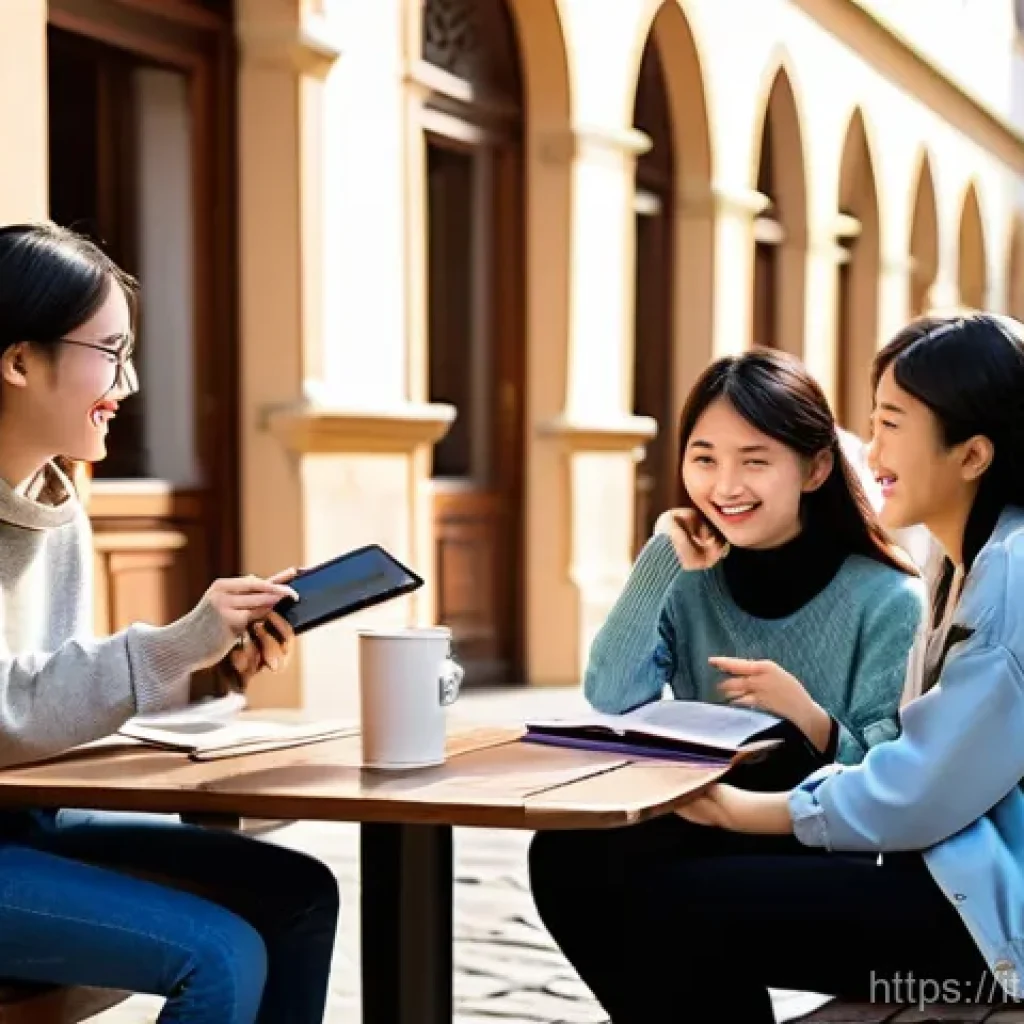 중국 유학생들이 선호하는 대학 - **European Cultural Immersion & Academic Excellence:**
    "A group of four young, diverse Chinese u...