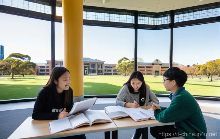 중국 유학생들이 선호하는 대학 - **Cutting-Edge STEM & Global Opportunities:**
    "Inside a brightly lit, state-of-the-art universit...
