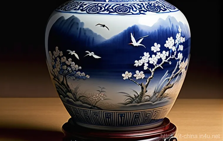 중국 전통 공예품과 의미 - **Prompt for Porcelain Art:**
"A meticulously crafted Chinese porcelain vase, exhibiting the cla...