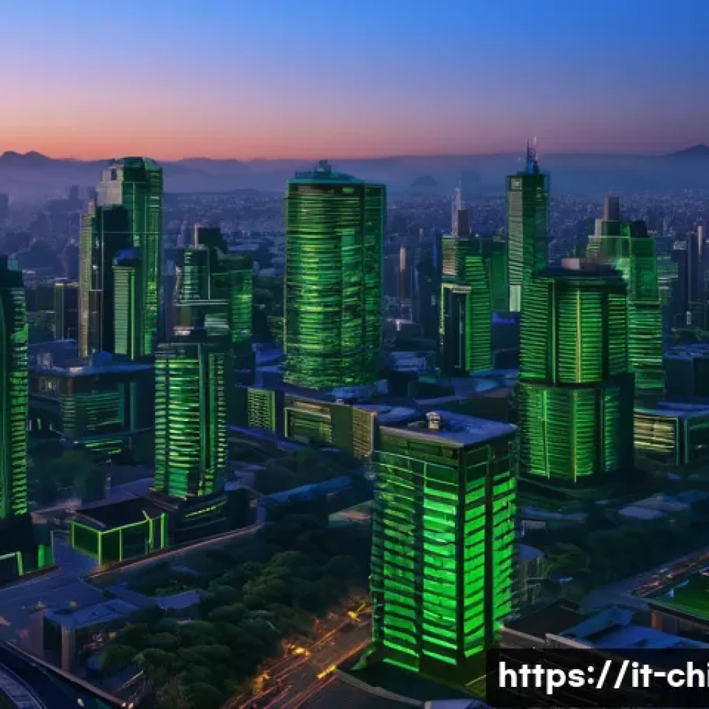중국 환경오염 실태와 대책 - Image Prompt 1: The Dawn of a Green Metropolis**