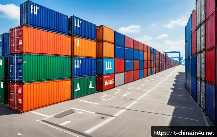 중국과 미국 무역 분쟁 분석 - A detailed, modern European logistics hub illustrating the concept of global supply chain reorganiza...